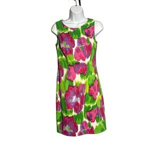 ALYX Floral Watercolor Sheath Dress Barbiecore